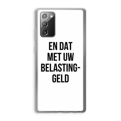 Belastinggeld: Samsung Galaxy Note 20 / Note 20 5G Transparant Hoesje
