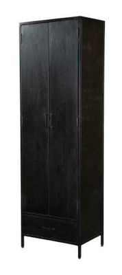 Livingfurn Opbergkast 'Kala' Mangohout 200 x 65cm, kleur Zwart