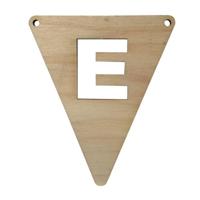 JeP kids houten vlagletter alfabet-E