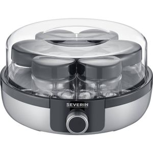 Severin 3521 Yoghurtmaker RVS (geborsteld), Zwart