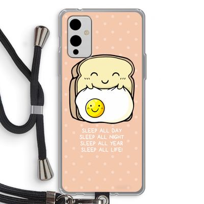 Sleep All Day: OnePlus 9 Transparant Hoesje met koord