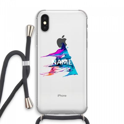 Abstract Spectrum: iPhone XS Max Transparant Hoesje met koord