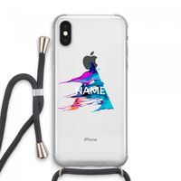 Abstract Spectrum: iPhone XS Max Transparant Hoesje met koord