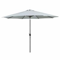 Marbueno Parasol Staal 8 Spaken D270 cm Polyester Wit Tuin, Zwembad en Terras