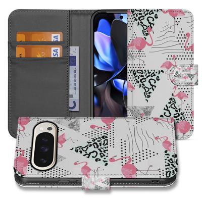 Portemonnee Hoesje Google Pixel 10 Pro | Flamingo Triangle Pasjes