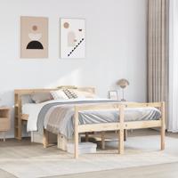 Seniorenbed met hoofdbord massief grenenhout 140x190 cm
