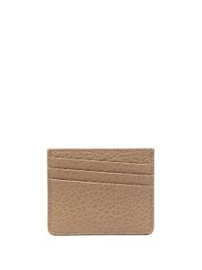 Maison Margiela porte-carte en cuir à détails de coutures - Marron