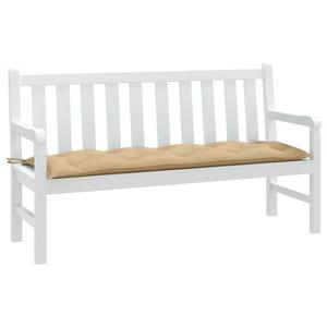 Tuinbankkussen 150x50x7 cm stof gemleerd beige