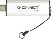 Q-CONNECT USB-C stick 3.2 Gen1, zilver, 256 GB