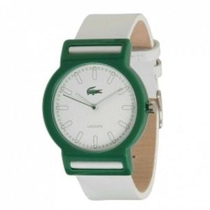 Lacoste horlogeband 2010492 / LC-38-1-29-2211 Leder Wit 20mm