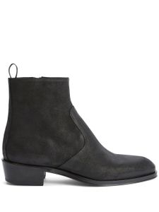 Giuseppe Zanotti bottines en daim à empiècements - Noir