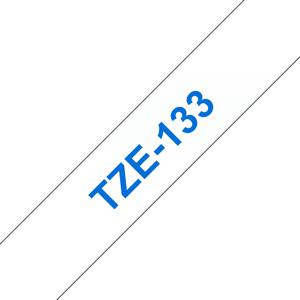 Brother TZe-133 Labeltape Tapekleur: Transparant Tekstkleur: Blauw 12 mm 8 m