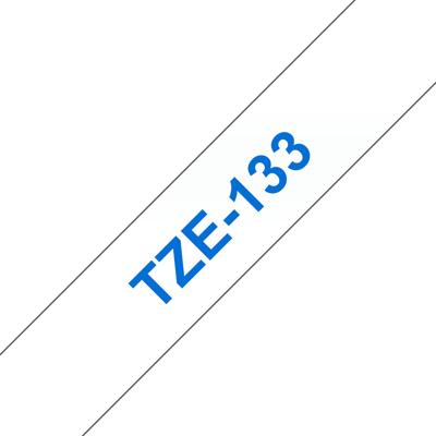 Brother TZe-133 Labeltape Kunststof Tapekleur: Transparant Tekstkleur: Blauw 12 mm 8 m