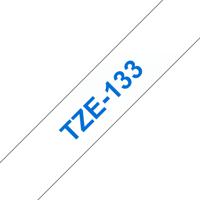 Brother TZe-133 Labeltape Kunststof Tapekleur: Transparant Tekstkleur: Blauw 12 mm 8 m