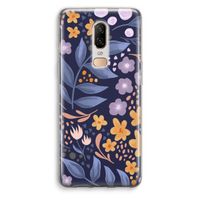 Flowers with blue leaves: OnePlus 6 Transparant Hoesje