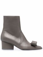 Ferragamo bottines Viva à détail de nœud - Gris