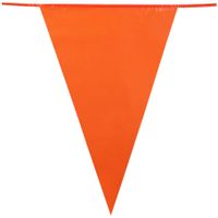 Oranje Holland plastic groot formaat buiten vlaggetjes van 10 meter   -