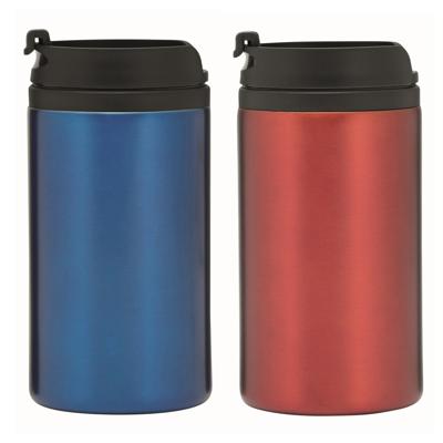 Set van 2x Thermosbekers/warmhoudbekers blauw en rood 290 ml