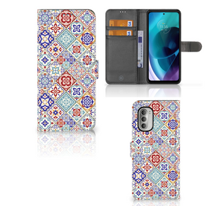 Motorola Moto G51 5G Bookcase Tiles Color