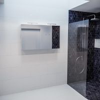 Spiegelkast Vico Cube | 120x70 cm | 2 Deuren | Zonder verlichting | Marmerlook