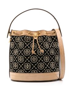 Tory Burch sac seau à plaque logo - Noir