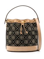 Tory Burch sac seau à plaque logo - Noir - thumbnail