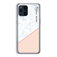 Marmer in stijl: Oppo Find X3 Pro Transparant Hoesje