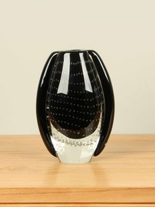 Vaas glas zwart GL3670, 20 cm