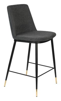 ZILT Barstoel 'Younes' kleur Donkergrijs (zithoogte 65cm)