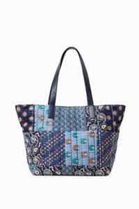 Shopper met patch - BLUE - U