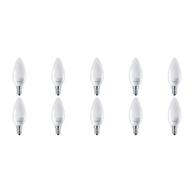 PHILIPS - LED Lamp 10 Pack - CorePro Candle 827 B38 FR - E14 Fitting - 7W - Warm Wit 2700K | Vervangt 60W