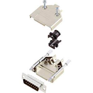 encitech DTPK-M-15-DBP-K 6355-0030-02 D-sub male connectorset 180 ° Aantal polen: 15 Soldeerkelk 1 set(s)