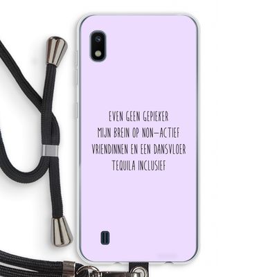 Tequila: Samsung Galaxy A10 Transparant Hoesje met koord