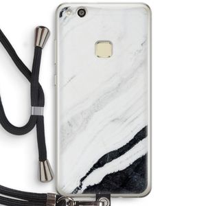 Elegante marmer: Huawei Ascend P10 Lite Transparant Hoesje met koord