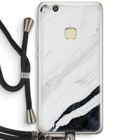 Elegante marmer: Huawei Ascend P10 Lite Transparant Hoesje met koord