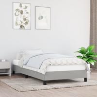 Bedframe zonder matras 100x200 cm stof lichtgrijs