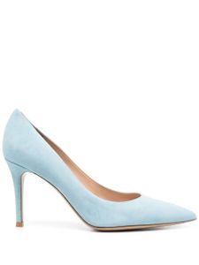 Gianvito Rossi pointed toe suede pumps - Bleu