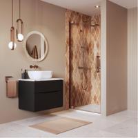 Crosswater Asura Douchedeur - 80cm - draaideur - zonder hendel - geborsteld brons AUHDBZC0800