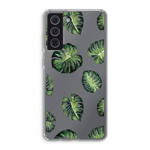 Tropische bladeren: Samsung Galaxy S21 FE Transparant Hoesje