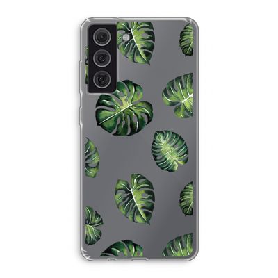 Tropische bladeren: Samsung Galaxy S21 FE Transparant Hoesje