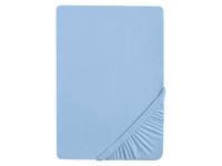 Biberna Jersey hoeslaken (90-100 x 200 cm, Ijsblauw) - thumbnail