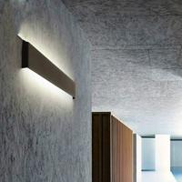 Moderne minimalistische woonkamer hal trap schans LED muur lamp creatieve decoratie verlichting lampenkap kleur: zwart-30cm 12W (warm wit)