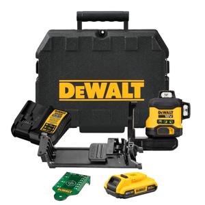 DeWALT DCLE34031D1 3x360° Compacte Kruislijnlaser Groen 18V 2.0Ah in Koffer