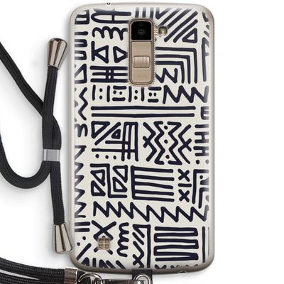 Marrakech print: LG K10 (2016) Transparant Hoesje met koord