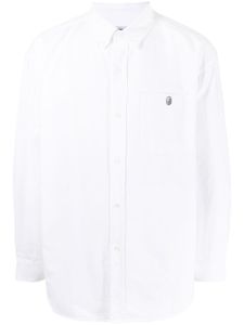 A BATHING APE® chemise à logo brodé - Blanc