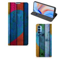 OPPO Reno4 Pro 5G Book | Wallet Case | Wood Heart - Cadeau voor je Vriend