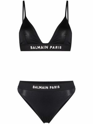 Balmain bikini à fines bretelles - Noir