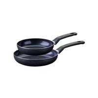 Set van 2 inductie koekenpannen - FACKELMANN - Brandao - Anti-aanbak keramisch aluminium - Ø 20 en 24 cm