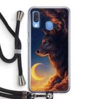 Night Guardian: Samsung Galaxy A40 Transparant Hoesje met koord