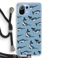 Narwhal: Xiaomi Mi 11 Lite Transparant Hoesje met koord Narwhal: Xiaomi Mi 11 Lite Transparant Hoesje met koord